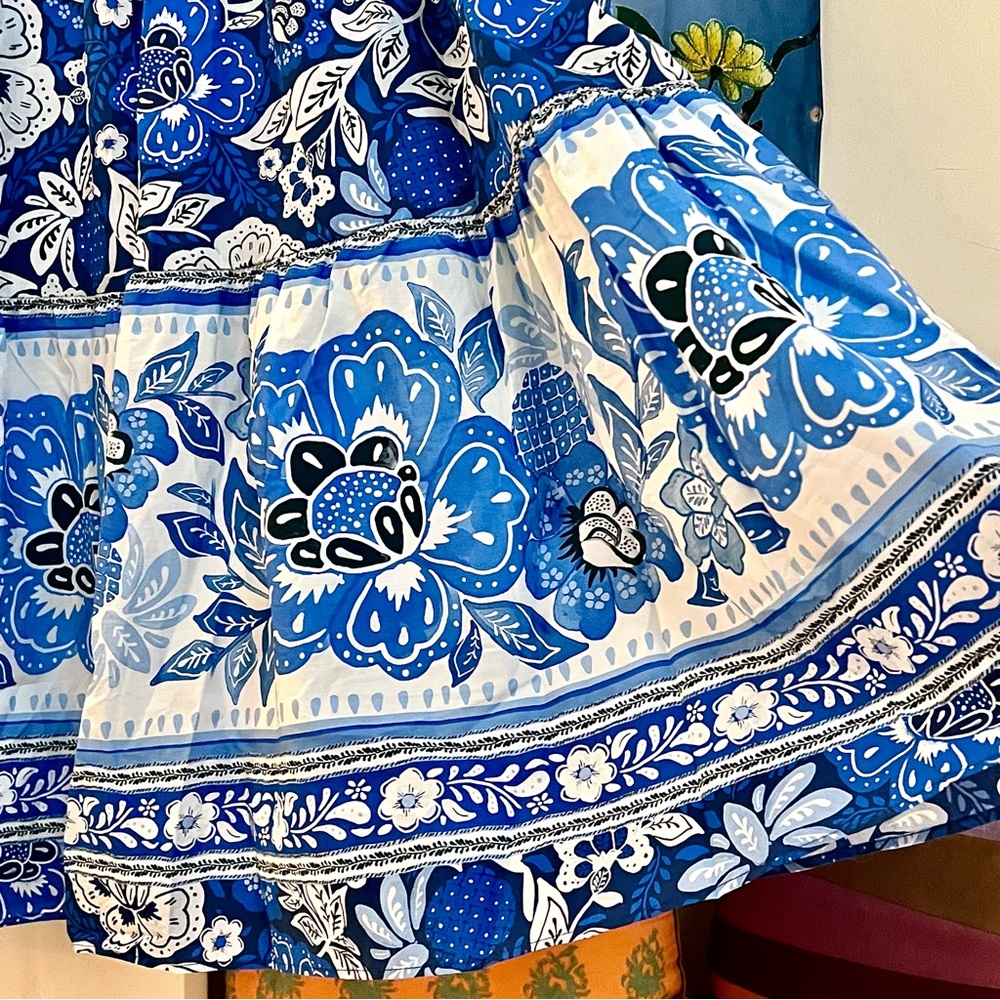 🌺🎉HP🎉🌺 NWT Anthropologie Farm Rio Full Of Flowers Sweetheart Midi Dress - Picture 11 of 16